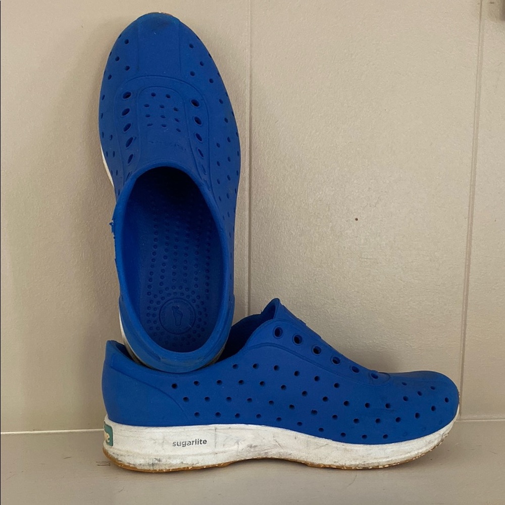 Kids Native Sugarlite J1 Blue Perforated Sneakers